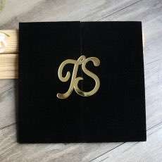 Square Acrylic Invitation Card With Velvet Gold Mirror Acrylic Personalized Custom